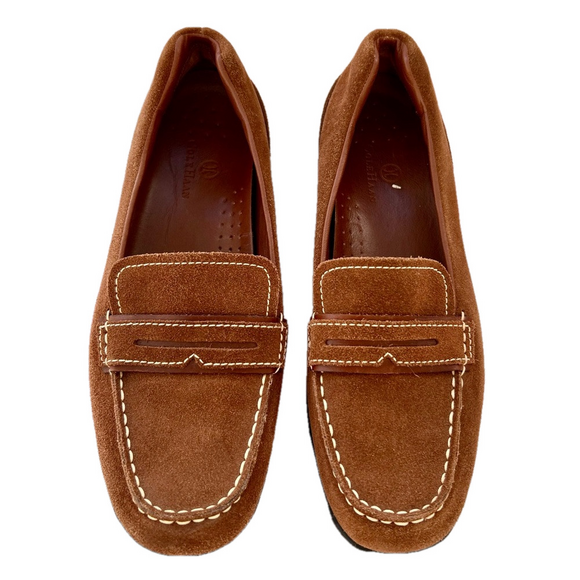 Cole Haan Drivers Brown Size 10 Loafers Suede Leather Waterproof NikeAir - Picture 3 of 15